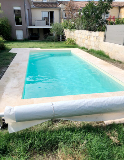 Construction of a swimming pool and tarpaulin by Piscines ANCA