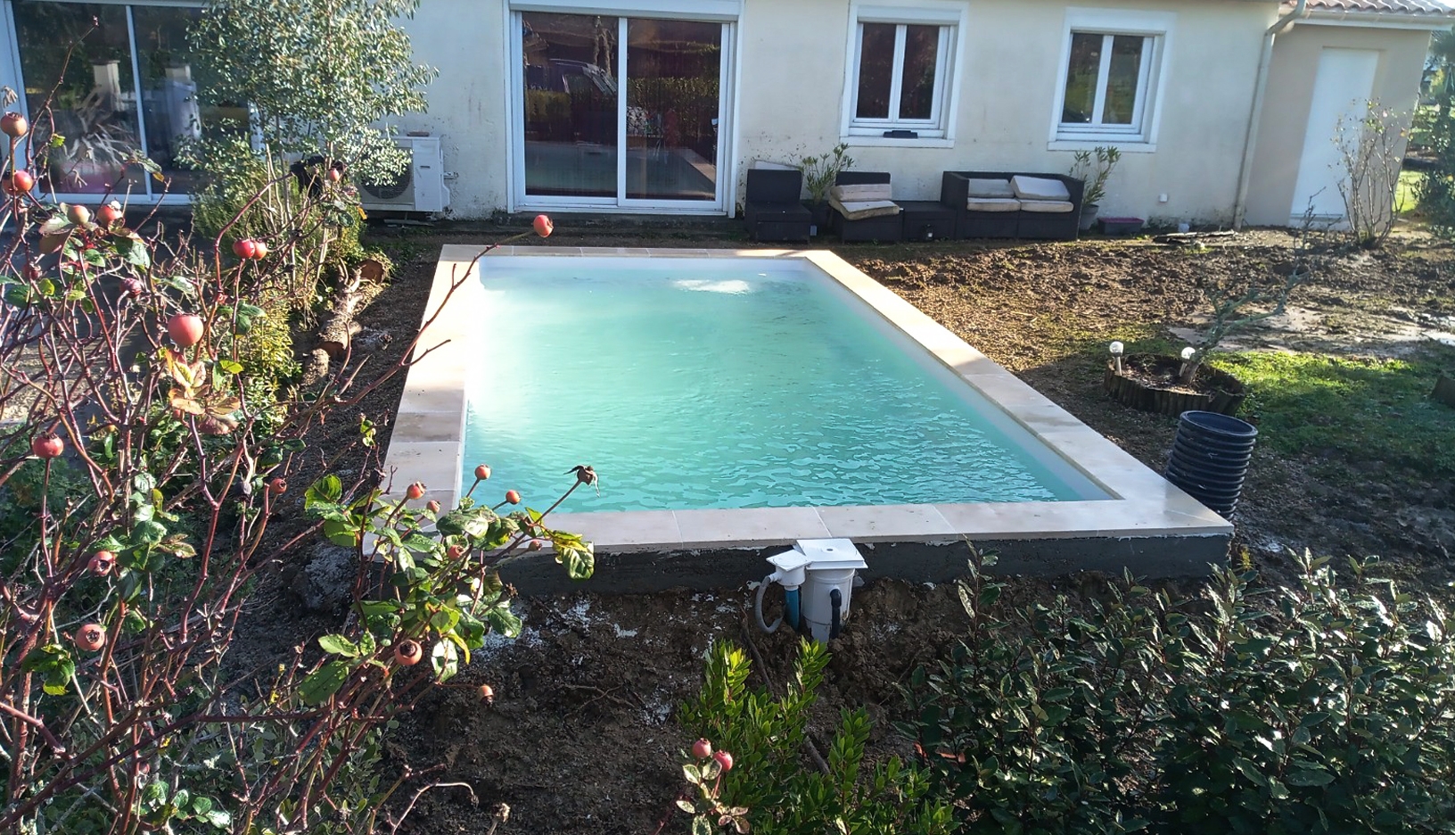 Construction d'une piscine maçonnée par Piscines ANCA